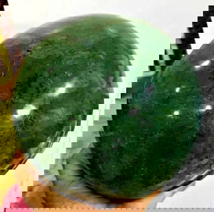 6.5 KG Green Nephrite Jade Sphere: 6.5 KG Green Nephrite Jade SphereShipping Rate: $150.00 .shipping rates are determined by Parcel weight and destination.Combined shipping: We offer combine shipping on multiple items purchased to redu