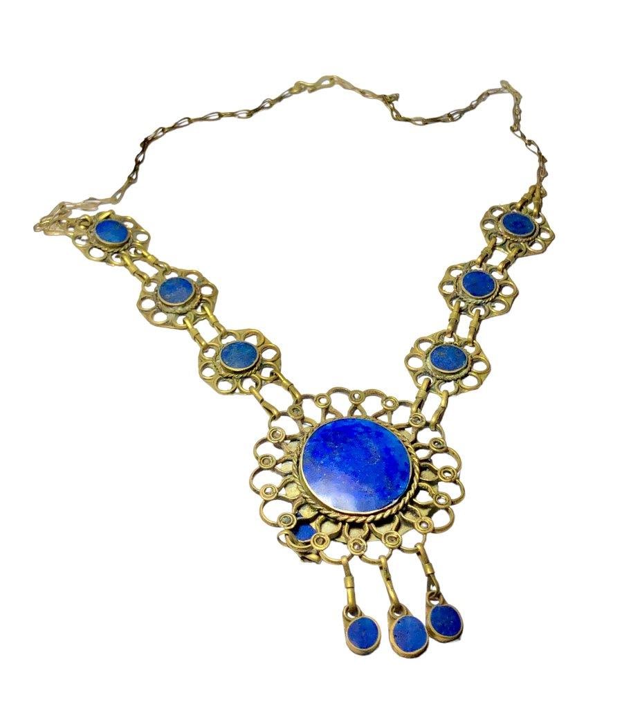Lapis Vintage Crystal Necklace - Bridal Necklace (1 of 4)