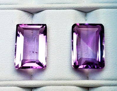 Emerald Cut Paired Amethyst 10.5 Carats: Emerald Cut Paired Amethyst 10.5 Carats - 13X9X5 mmShipping Rate: $15.00 .shipping rates are determined by Parcel weight and destination.Combined shipping: We offer combine shipping on multiple items