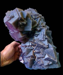Deep Color Top Quality Cubic Flourite Mineral Specimen Collector Choice - 8 KG - 28X16X12 cm