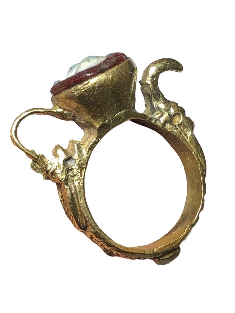 Vintage Brass Old Fashion RING (1 of 4)