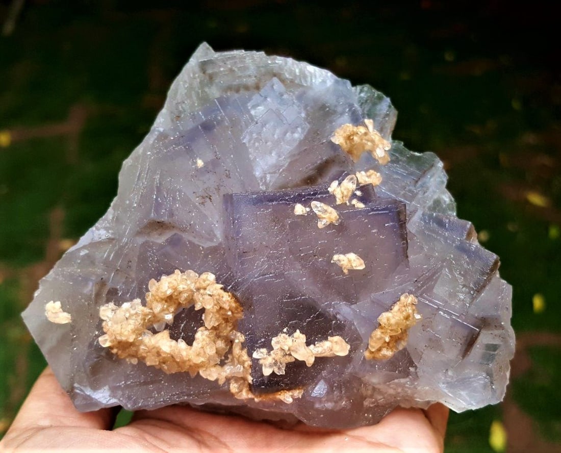 Phantom Fluorite With Calcite  - 582 Grams (1 of 3)