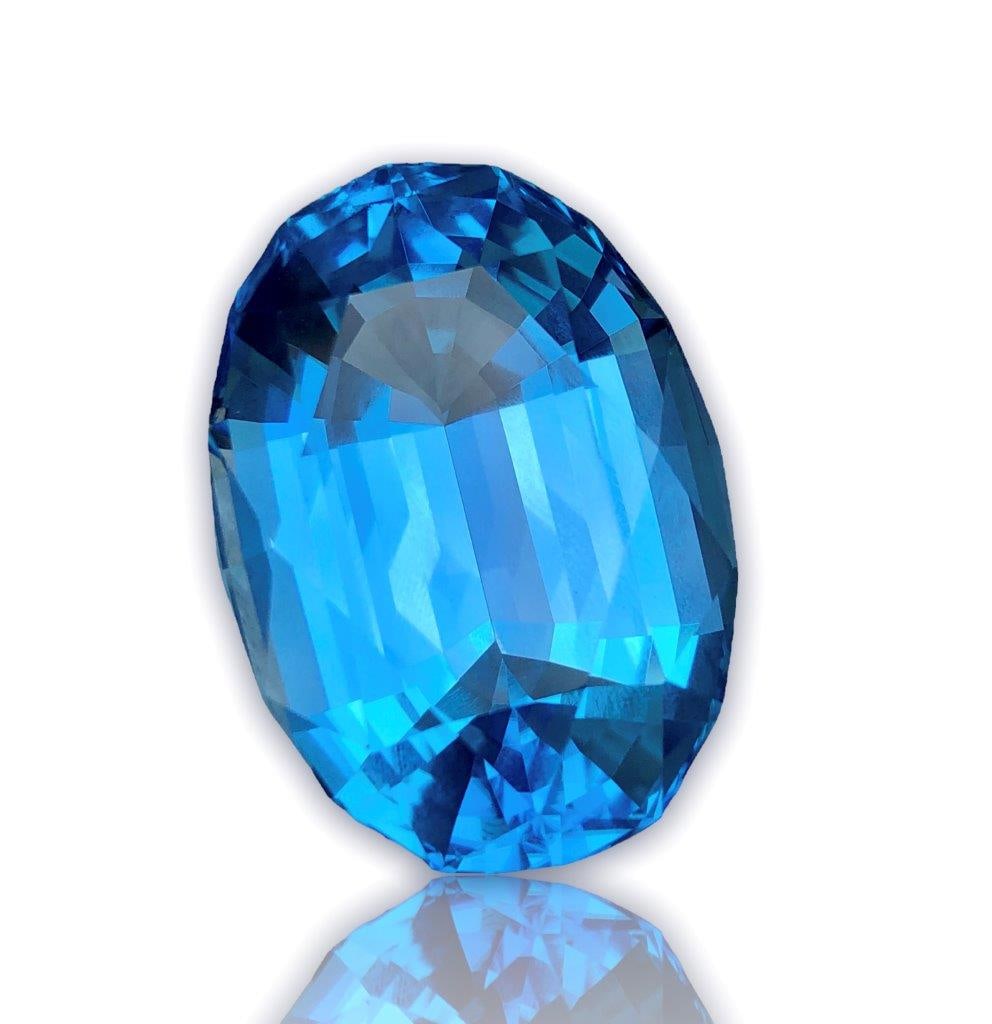 Precision Cut Swiss Blue Topaz - 118 Carats (1 of 5)