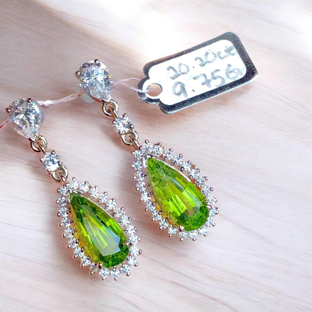 Natural Peridot Earrings – Sterling Silver – High-Quality Gemstone Jewelry (1 of 3)