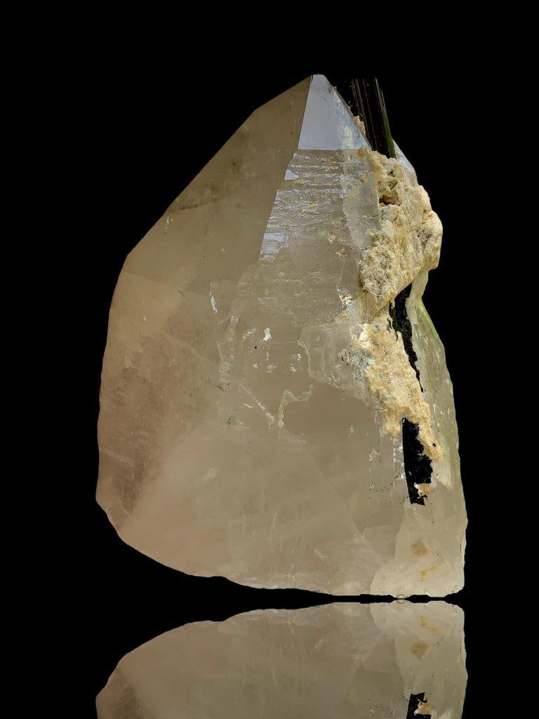 Quartz With Black Tourmaline Perfect Crystal - 1182 Grams - 143X98X72 mm (1 of 4)