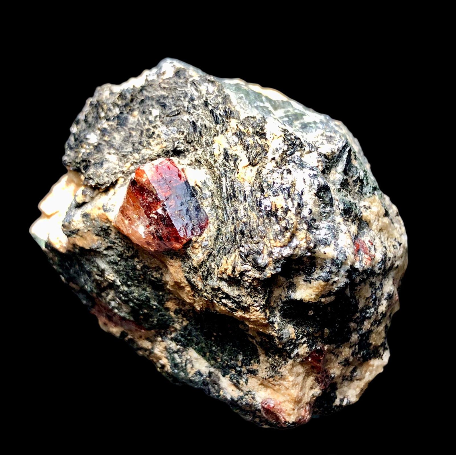 Natural Zircon Mineral With Mother Rock - 366 grams - 70X63X54 mm (1 of 3)