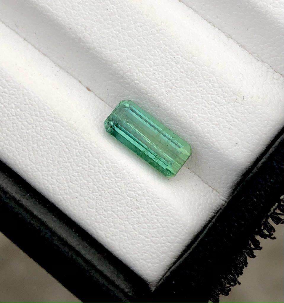 Emerald Cut Natural Tourmaline Gemstone - 10X5X4 mm: Emerald Cut Natural Tourmaline Gemstone - 10X5X4 mm Shipping: