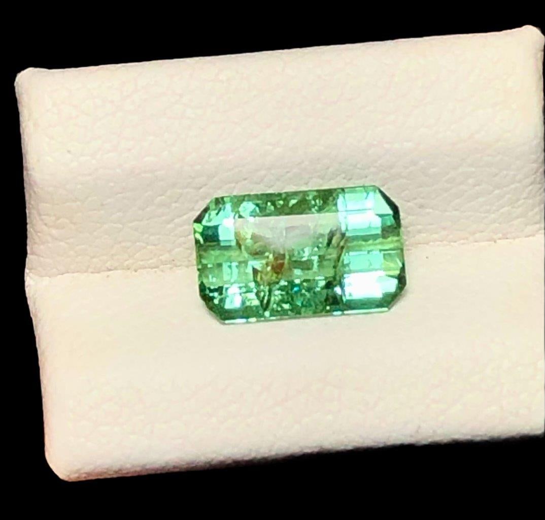 2 Carats Green Tourmaline - 10X6X4 mm: Perfect 2 Carats Green Tourmaline - 10X6X4 mm Shipping: