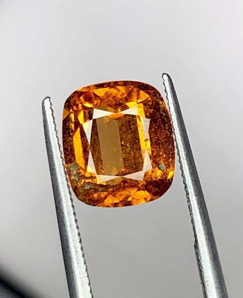 2.80 Carats Natural Hessonite Garnet Gemstone - 8X8X5 mm: 2.80 Carats Natural Hessonite Garnet Gemstone - 8X8X5 mmShipping: