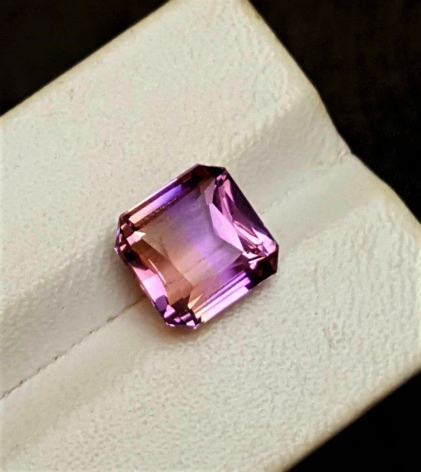Natural Ametrine - 7.5 Carats: Natural Ametrine - 7.5 Carats - 11X11X8 mmShipping Rate: $15.00 .shipping rates are determined by Parcel weight and destination.Combined shipping: We offer combine shipping on multiple items purchased