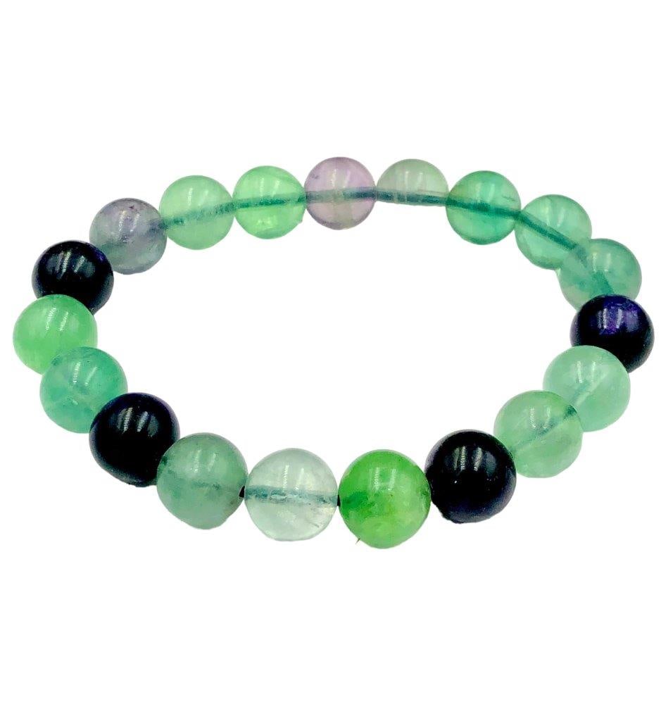 Natural Clear Beaded Fluorite Bracelet (1 of 2)