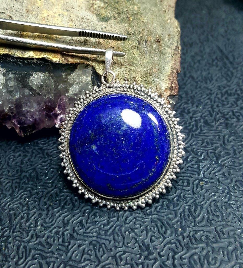 Lapis Lauzli Pendant in Sterling Silver (1 of 3)