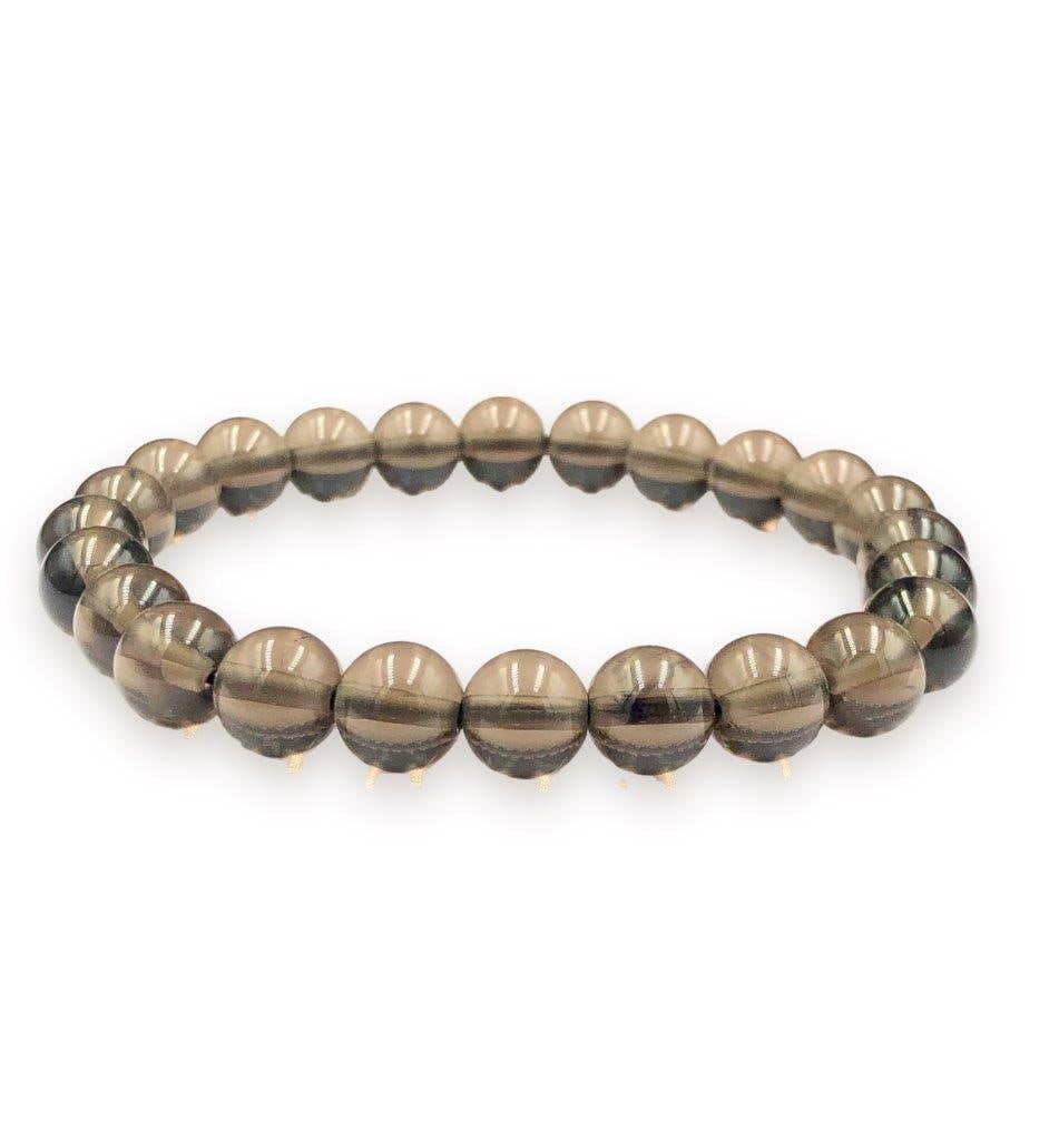 Smoky Quartz Beaded Bracelet - Healing Quartz Jewelry (1 of 3)