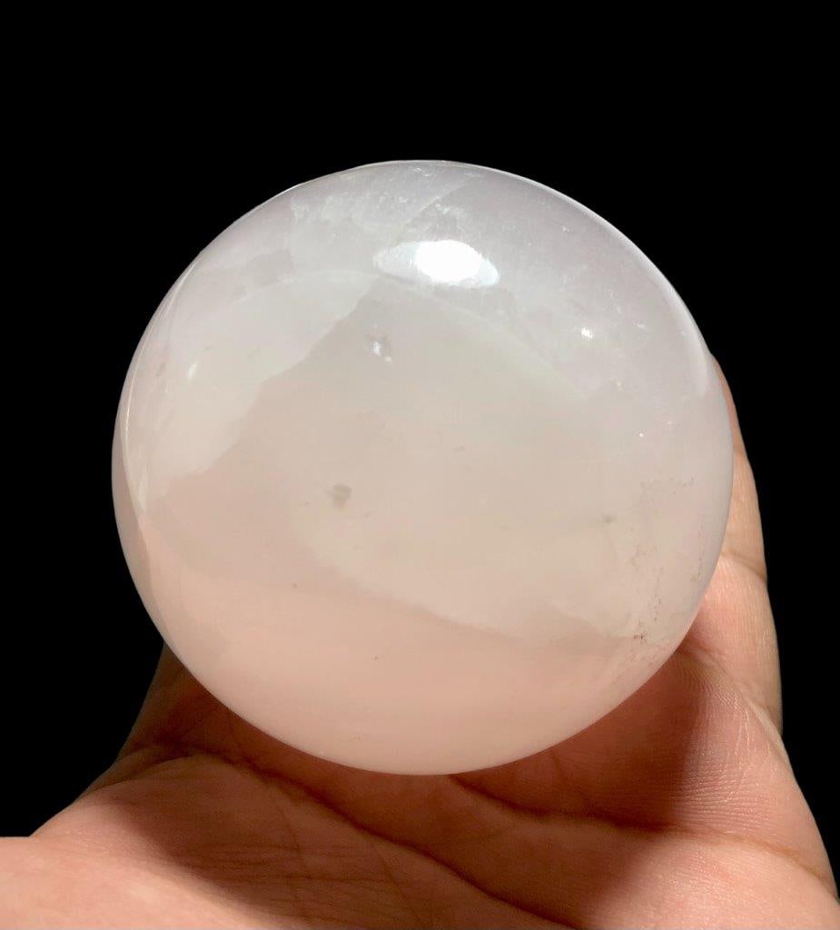 359 Grams Top Quality Pink Calcite Sphere - Diameter 63 mm: 359 Grams Top Quality Pink Calcite Sphere - Diameter 63 mmShipping Rate: $55.00 .shipping rates are determined by Parcel weight and destination.Combined shipping: We offer combine shipping on multiple