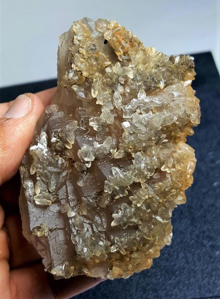 Dogtooth with Fluorite - 143.1 Grams: Dogtooth with Fluorite - 143.1 Grams - 86X57X27 mm Shipping: $23.00. Shipping rates are determined by Parcel weight and destination.