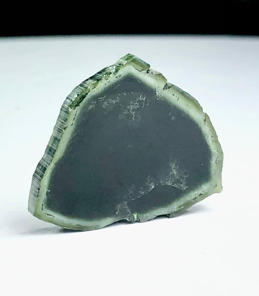 16 Carats Bi Color Tourmaline Slice from Afghanistan - 24X20X3 mm (1 of 3)