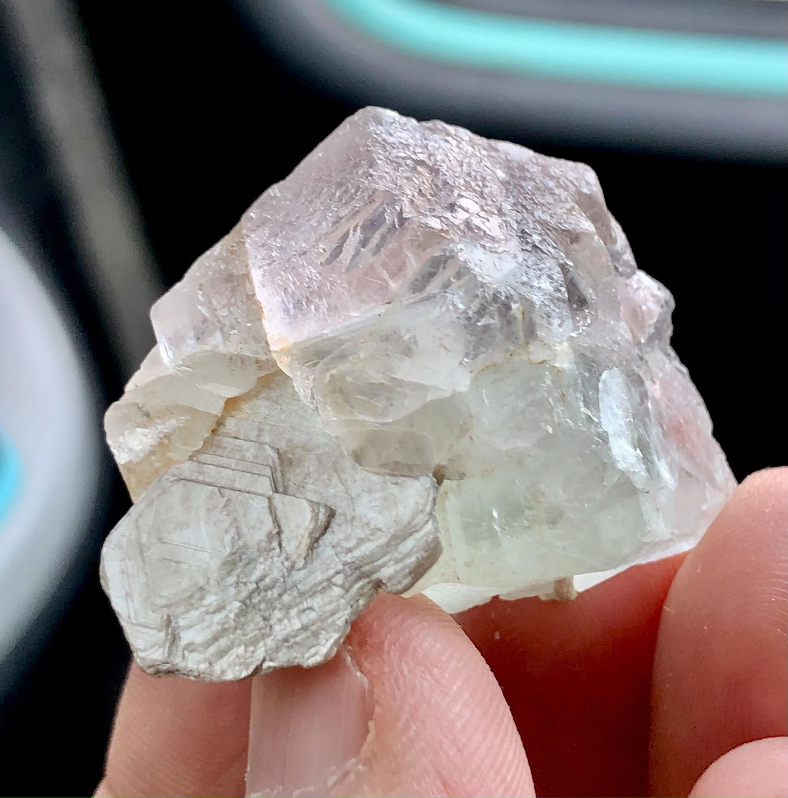 Pink Fluorite Crystal With Mica From Skardu Valley 30 grams - 37X27X26 mm: Pink Fluorite Crystal With Mica From Skardu Valley 30 grams - 37X27X26 mm Shipping Rate: FREE SHIPPINGshipping rates are determined by Parcel weight and destination.Combined shipping: We offer combine