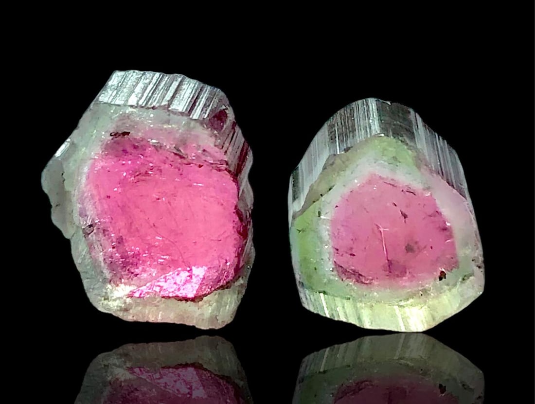 15.10 Carats Liddicoatite Tourmaline Slice quality crystal - 12X10X6 mm (1 of 5)