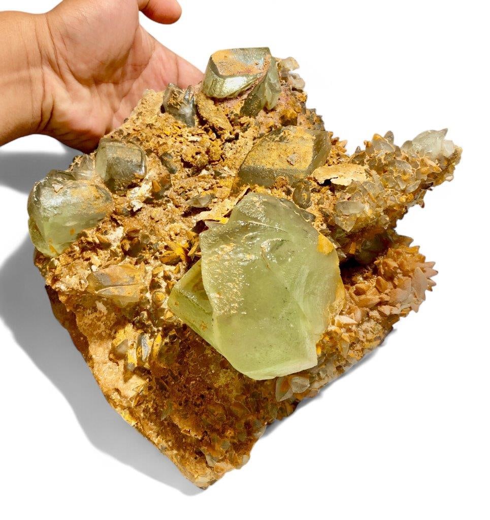 Rainbow Flourite With Calcite Mineral Specimen - 3 KG - 8X8X5 INCH: Rainbow Flourite With Calcite Mineral Specimen - 3 KG - 8X8X5 INCH Shipping Rate: FREE SHIPPING .shipping rates are determined by Parcel weight and destination.Combined shipping: We offer combine ship