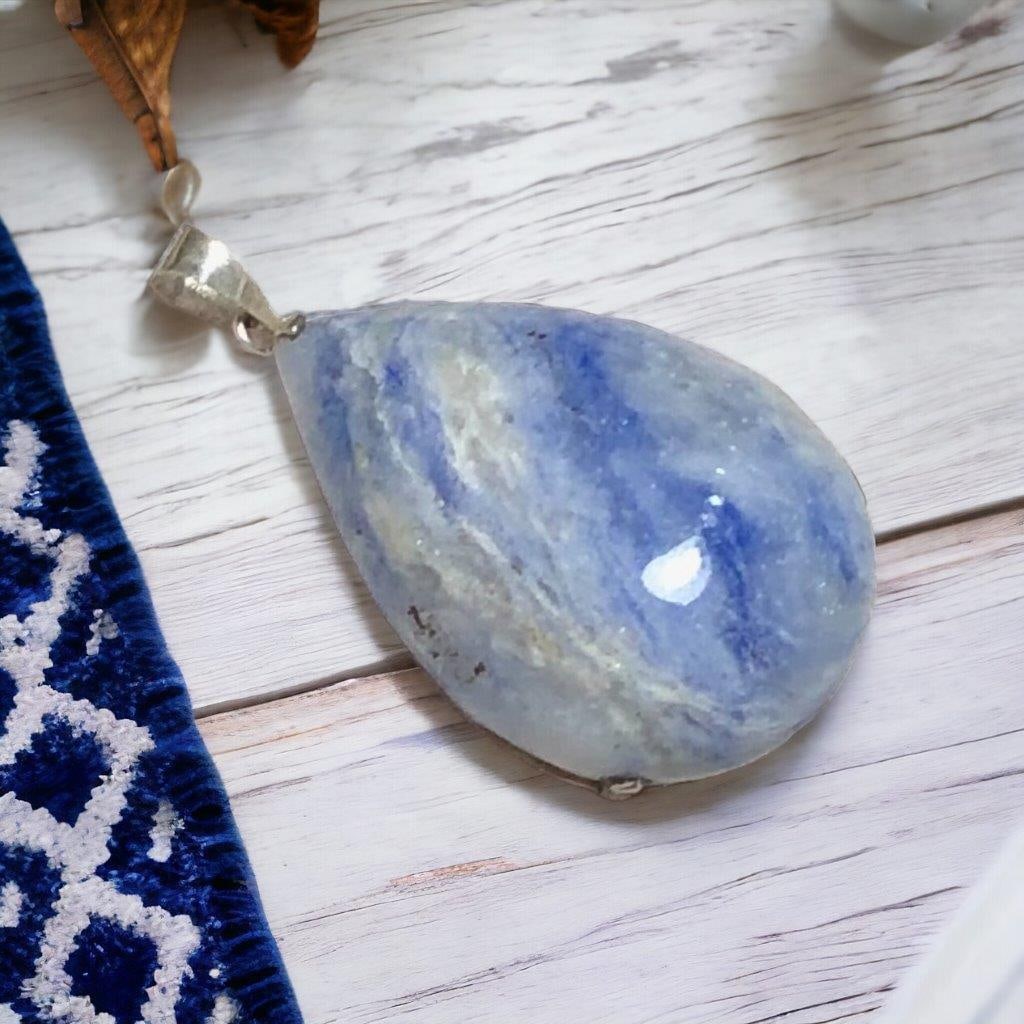 Blue Afghanite Pendant: Blue Afghanite Pendant Shipping: