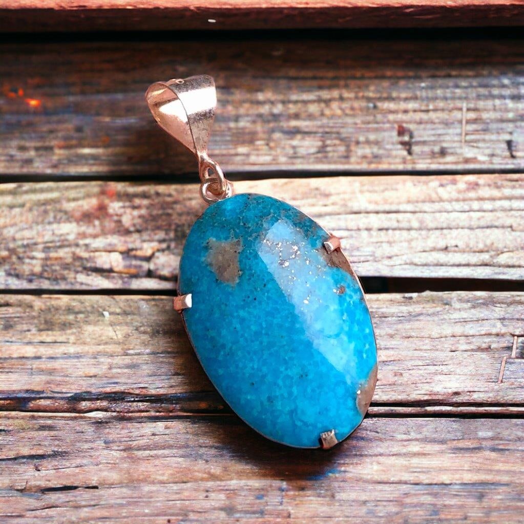 Rustic Turquoise Pendant - 2