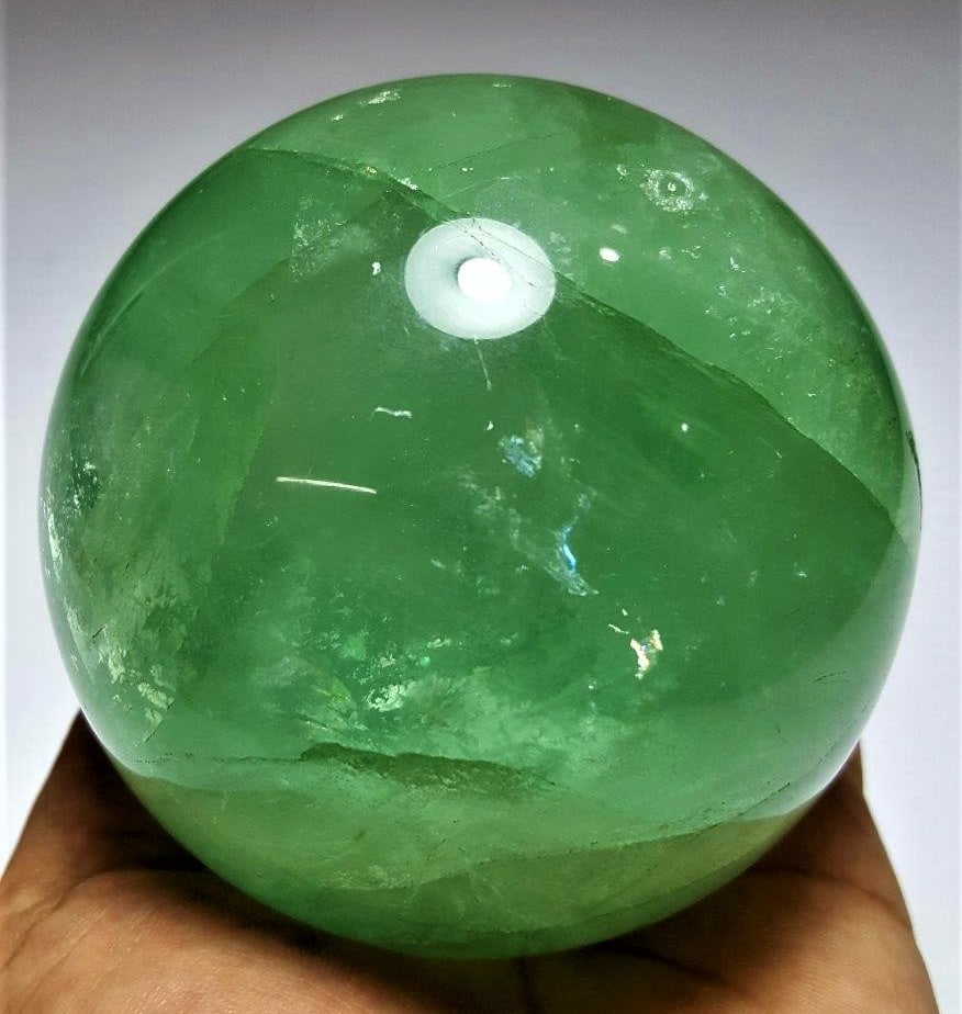 1065 Grams Green Fluorite Large Sphere (1 of 2)