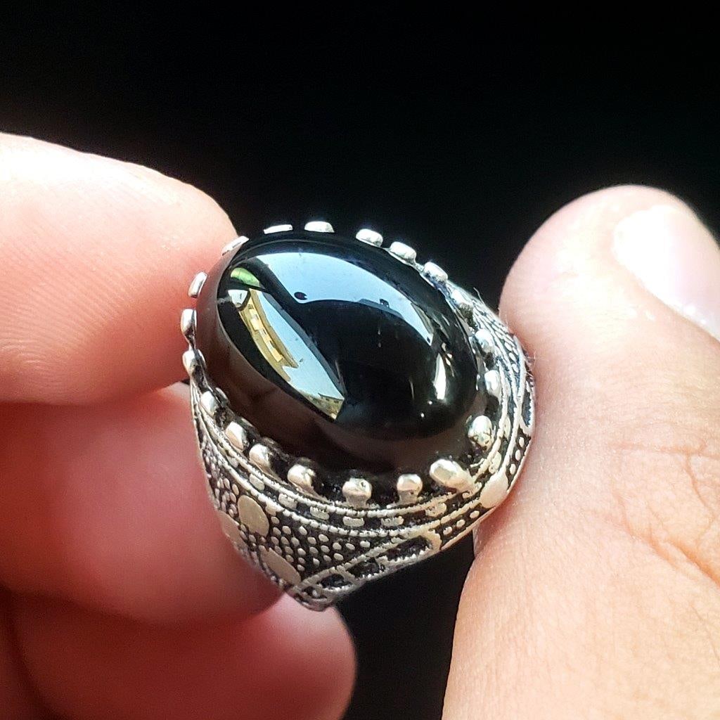 Sterling Silver Agate Cab Ring - 2