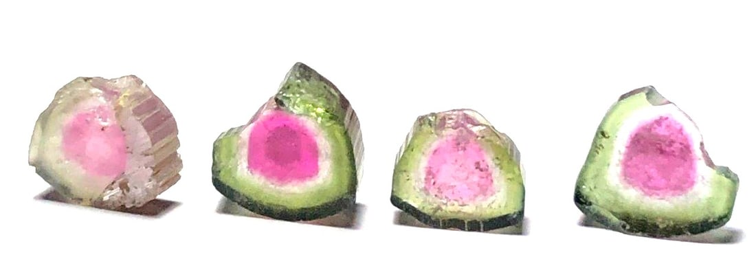 9.25 Carats watermelon tourmaline slices (1 of 2)