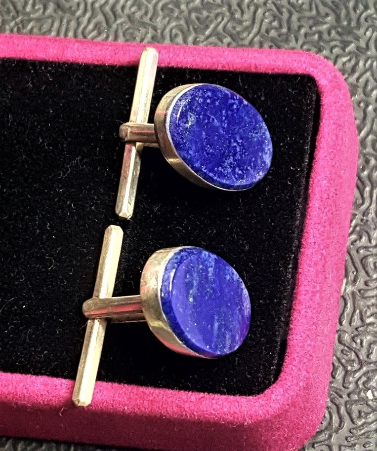 Real Lapis Blue Gemstone Studs (1 of 4)