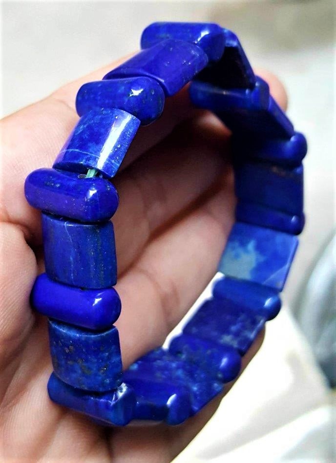 Royal Blue Lapis Lazuli Bracelet (1 of 4)