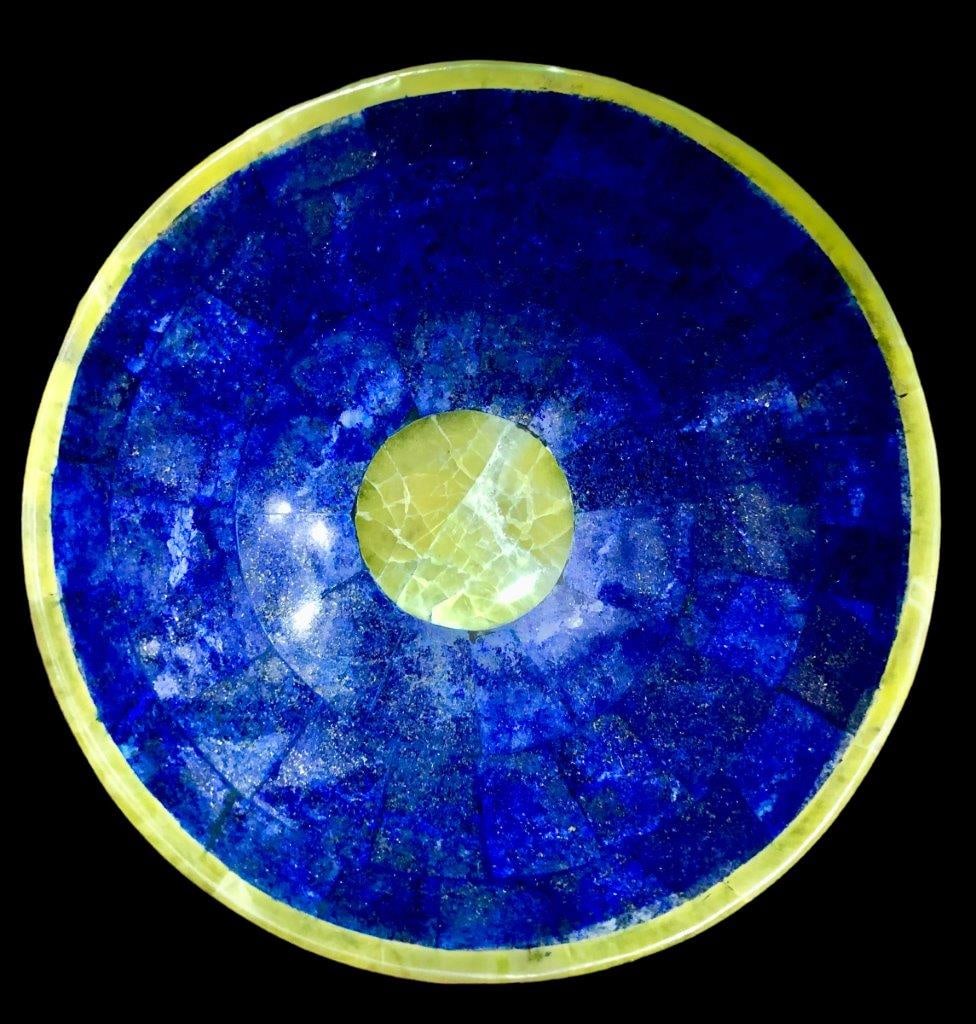 lapis lazuli bowl shape stunning royal blue color handmade bowl (1 of 3)