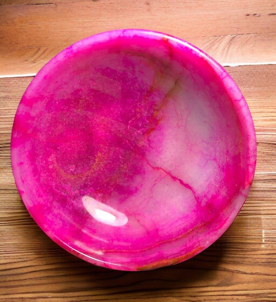 Pink Onyx Bowl: Pink Onyx Bowl Shipping: $40.00. Shipping rates are determined by Parcel weight and destination.