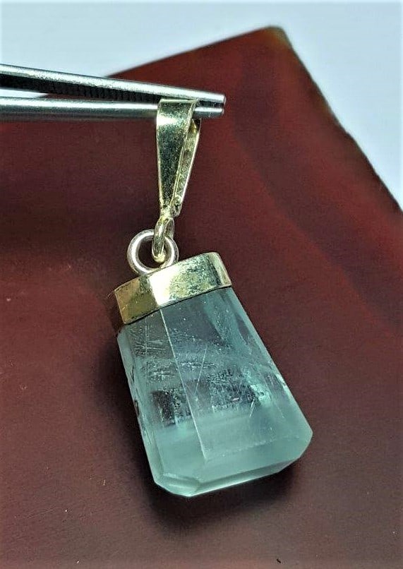 Sterling Silver Aqua Handmade Pendant: Sterling Silver Aqua Handmade Pendant - 17X13X10 mm Shipping: $23.00. Shipping rates are determined by Parcel weight and destination.