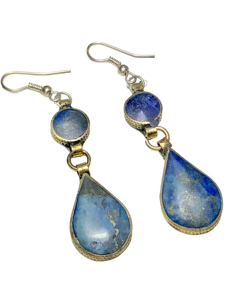 Lapis Earrings in Old Fashion - Vintage Trending Jewelry (1 of 3)
