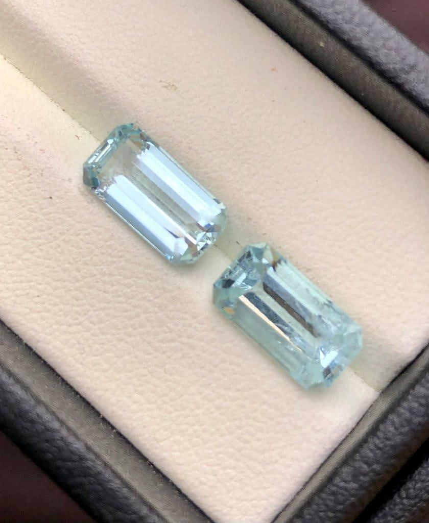 6.40 Carats Natural Santa Maria Aquamarine Gemstones - 12X7X6 mm: 6.40 Carats Natural Santa Maria Aquamarine Gemstones - 12X7X6 mm Choose design of your own and we will make it for youWe accept custom order in Sterling Silver, Gold and Platinum in WholeSale PriceCol