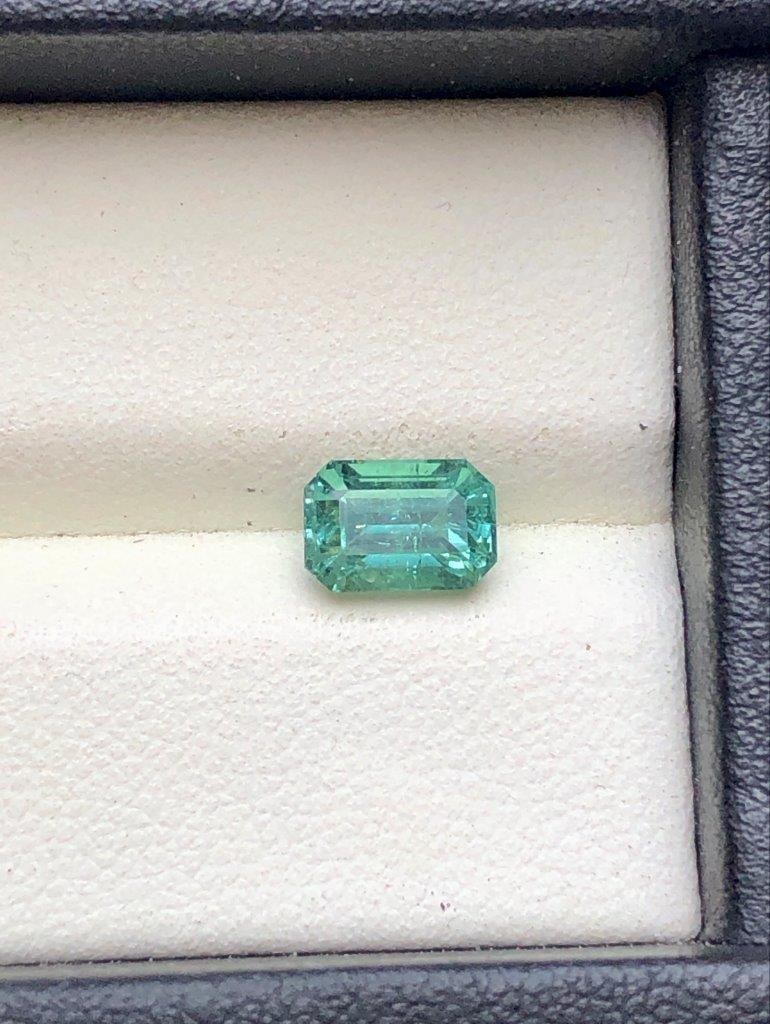 1.50 Carats Greenish Blue Tourmaline Gemstone - 8X5X5 mm (1 of 3)