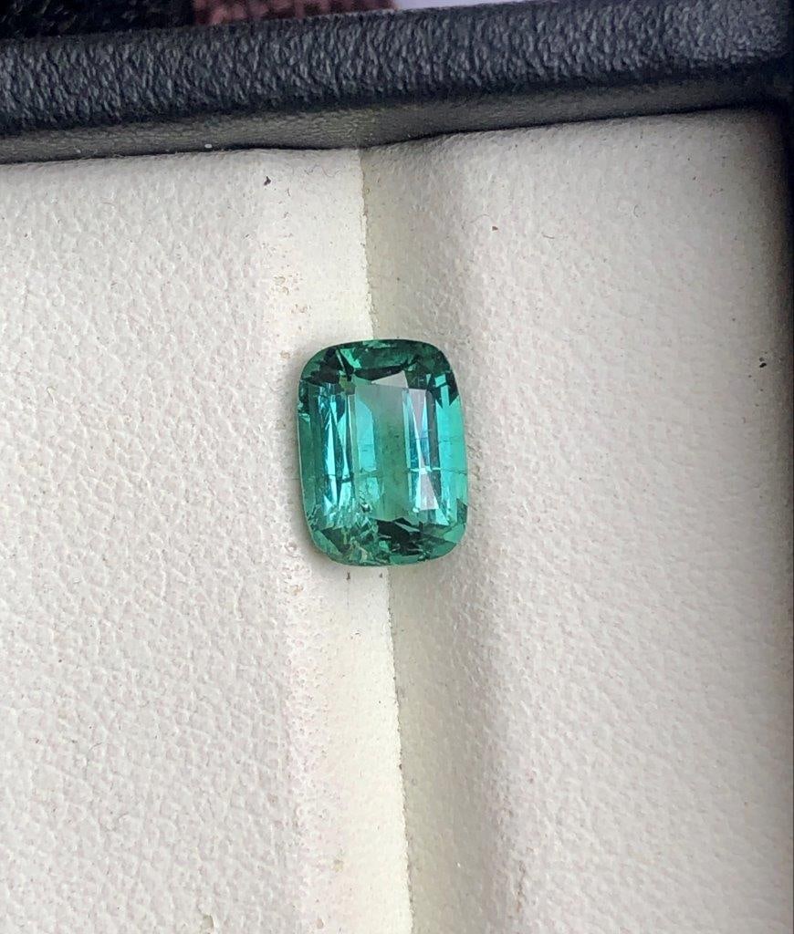 1.90 Carats Bluish Green Tourmaline Faceted Gemstone - 9X7X5 mm: 1.90 Carats Bluish Green Tourmaline Faceted Gemstone - 9X7X5 mm SHIPPING: 23$ Worldwide