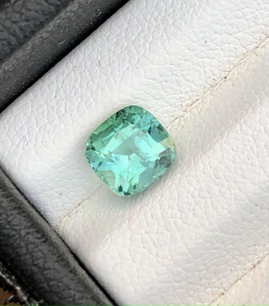 1.15 Carats Greenish Blue Tourmaline Gemstone - 6.5X6X5 mm (1 of 3)