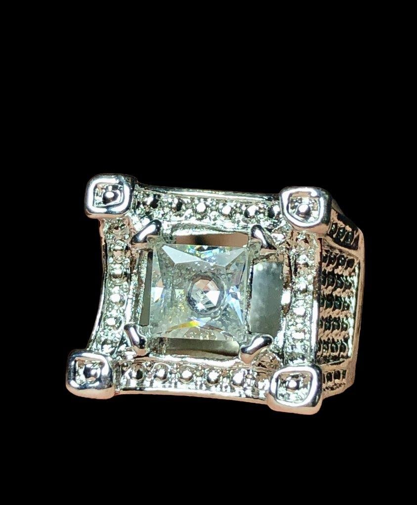 Rhodium Plated, Adjustable Zirconic Copper Ring: Rhodium Plated, Adjustable Zirconic Copper Ring FREE SHIPPING Shipping rates are determined by Parcel weight and destination.