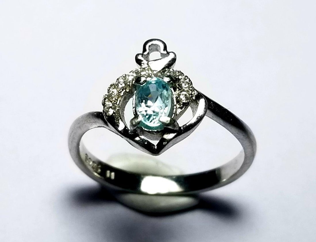 Natural Zircon - Sterling Silver Ladies Ring (1 of 3)