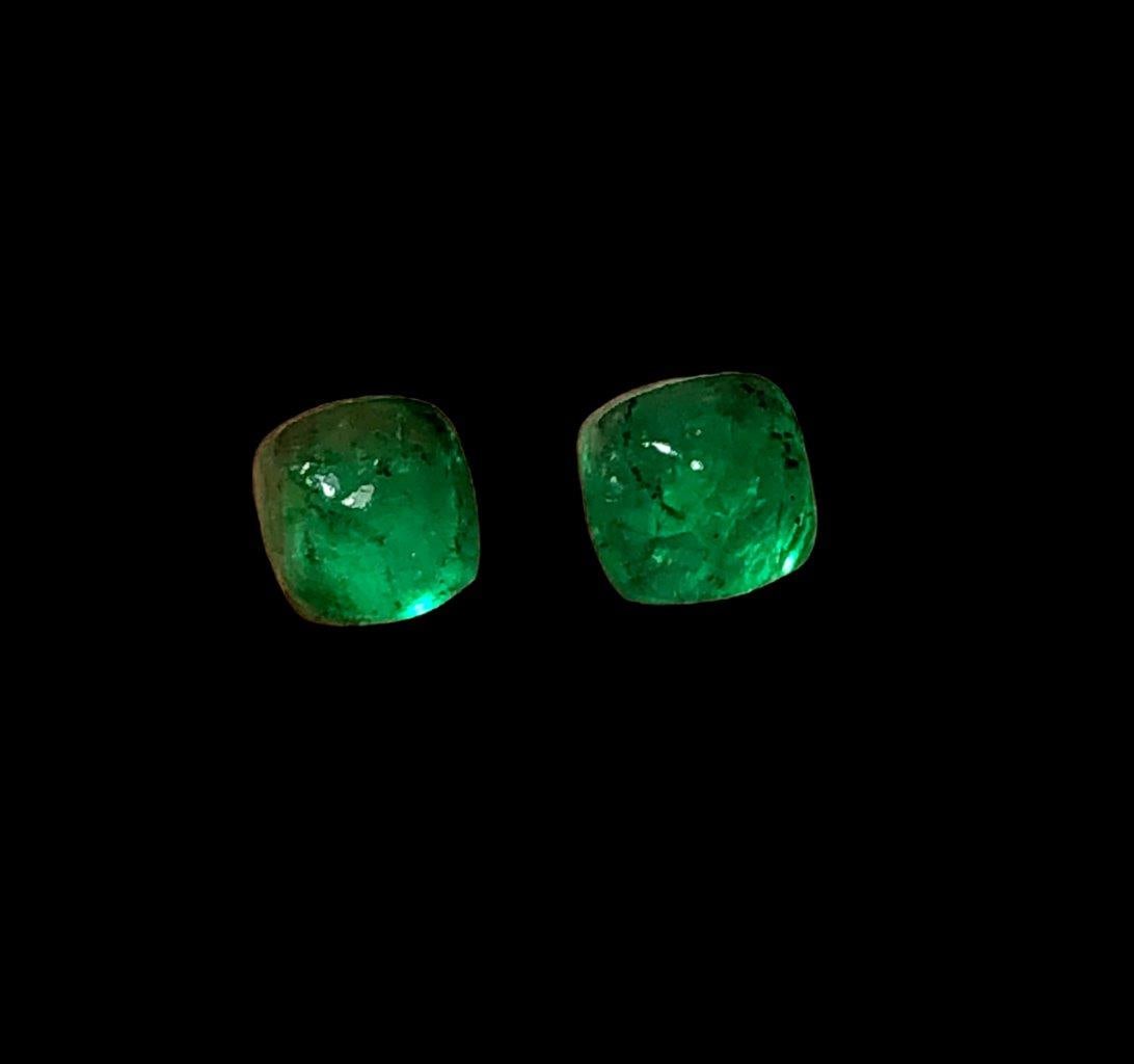 0.65 Carats Paired Emerald Cabs (1 of 3)