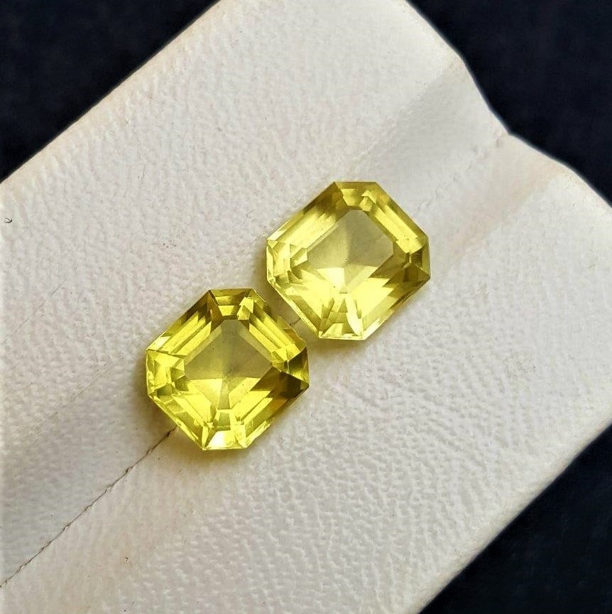 Paired Lemon Quartz Gemstones - 7 Carats: Paired Lemon Quartz Gemstones - 7 CaratsShipping Rate: $15.00 .shipping rates are determined by Parcel weight and destination.Combined shipping: We offer combine shipping on multiple items purchased t