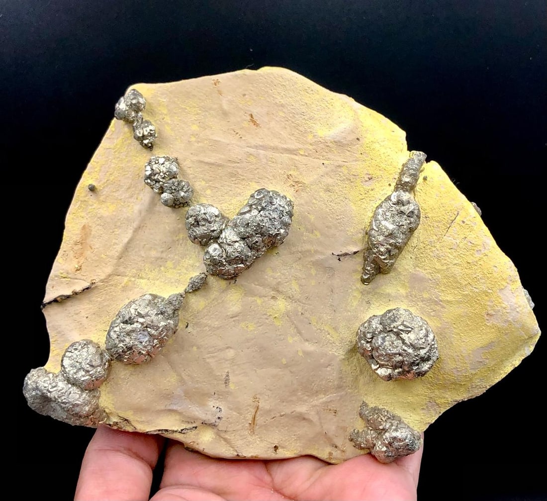 926 Grams Pyrite Crystals on Matrix Mineral Specimen - 14.5X12X4.5 cm (1 of 5)