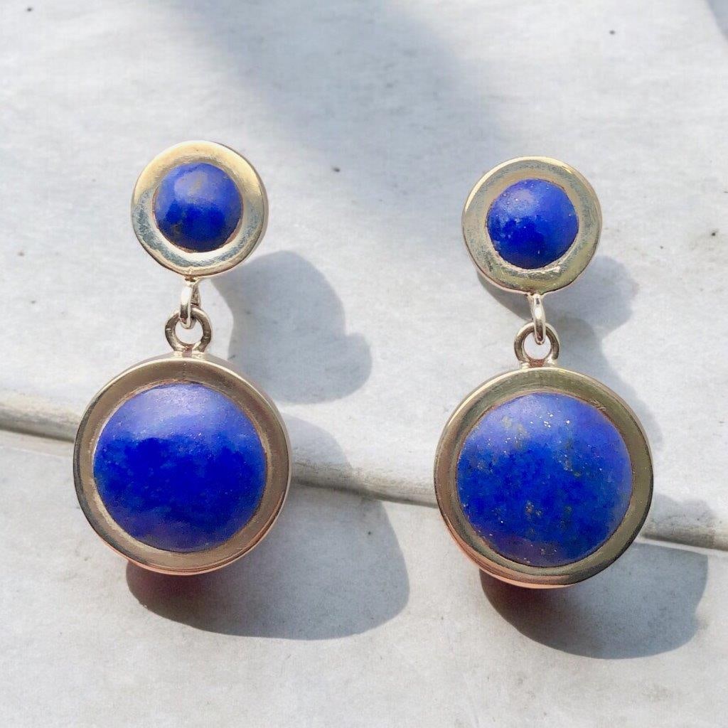 Sterling Silver Lapis Earrings Studs (1 of 2)