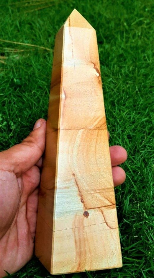 Coral Jasper Crystal Tower Point - 1250 grams (1 of 2)