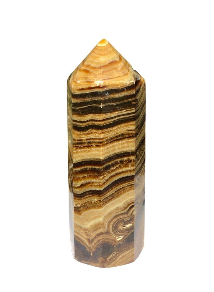 AAA Quality Choclate Calcite Tower - 534 Grams - 5X2X2 INCH: AAA Quality Choclate Calcite Tower - 534 Grams - 5X2X2 INCHShipping Rate: $55.00 .shipping rates are determined by Parcel weight and destination.Combined shipping: We offer combine shipping on multipl