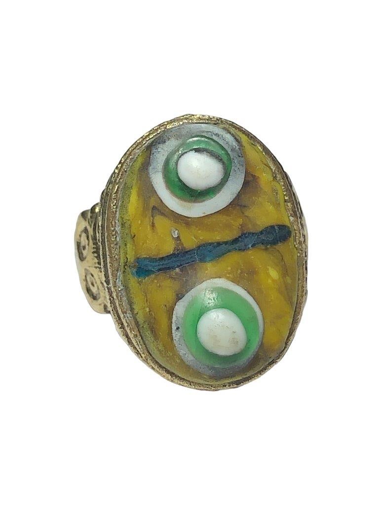 Hand Made Afghani Brass Ring - 3
