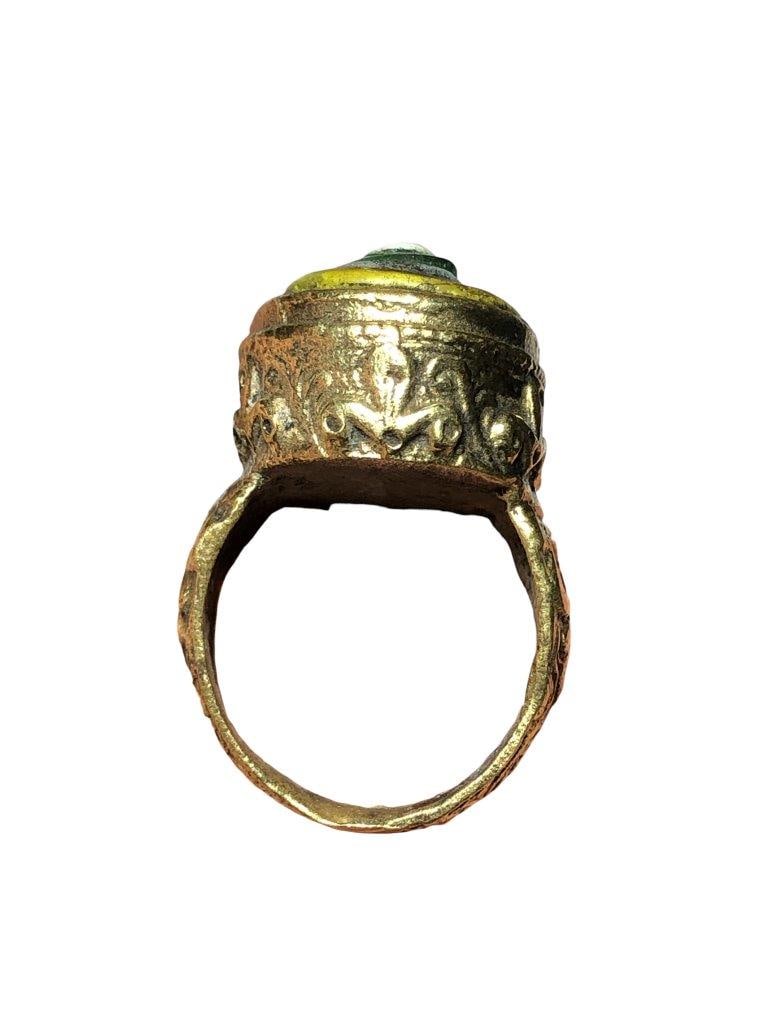 Hand Made Afghani Brass Ring - 4