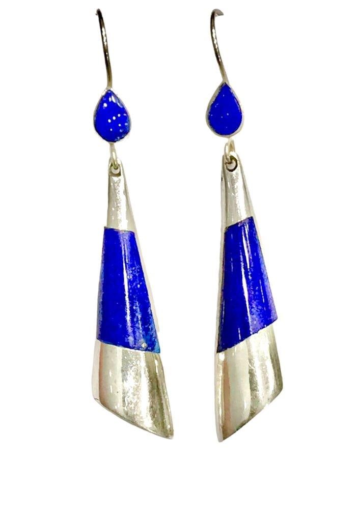 Pretty Earrings Lapis in Silver (1 of 1)