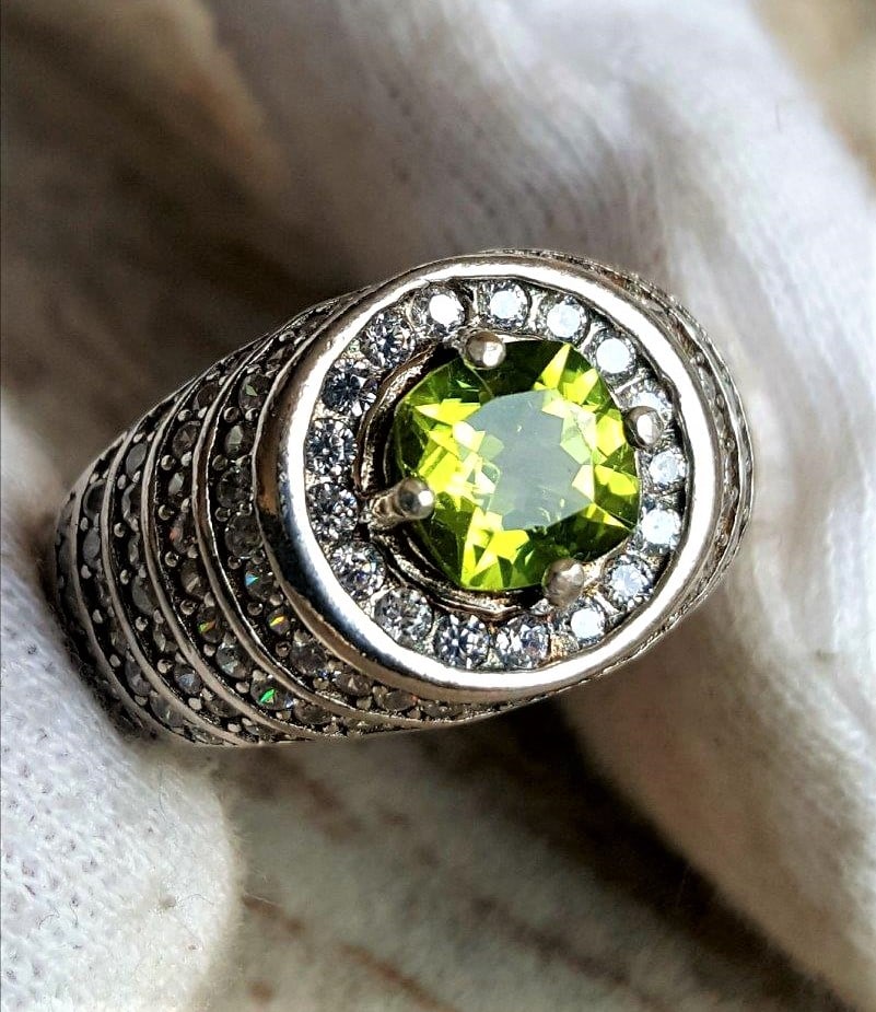Peridot Sterling Silver Ring: Peridot Ring, Peridot Sterling Silver Ring, August Birthstone Ring, Green Stone Ring, Promise RingShipping Rate: $23.00 .shipping rates are determined by Parcel weight and destination.Combined shippin